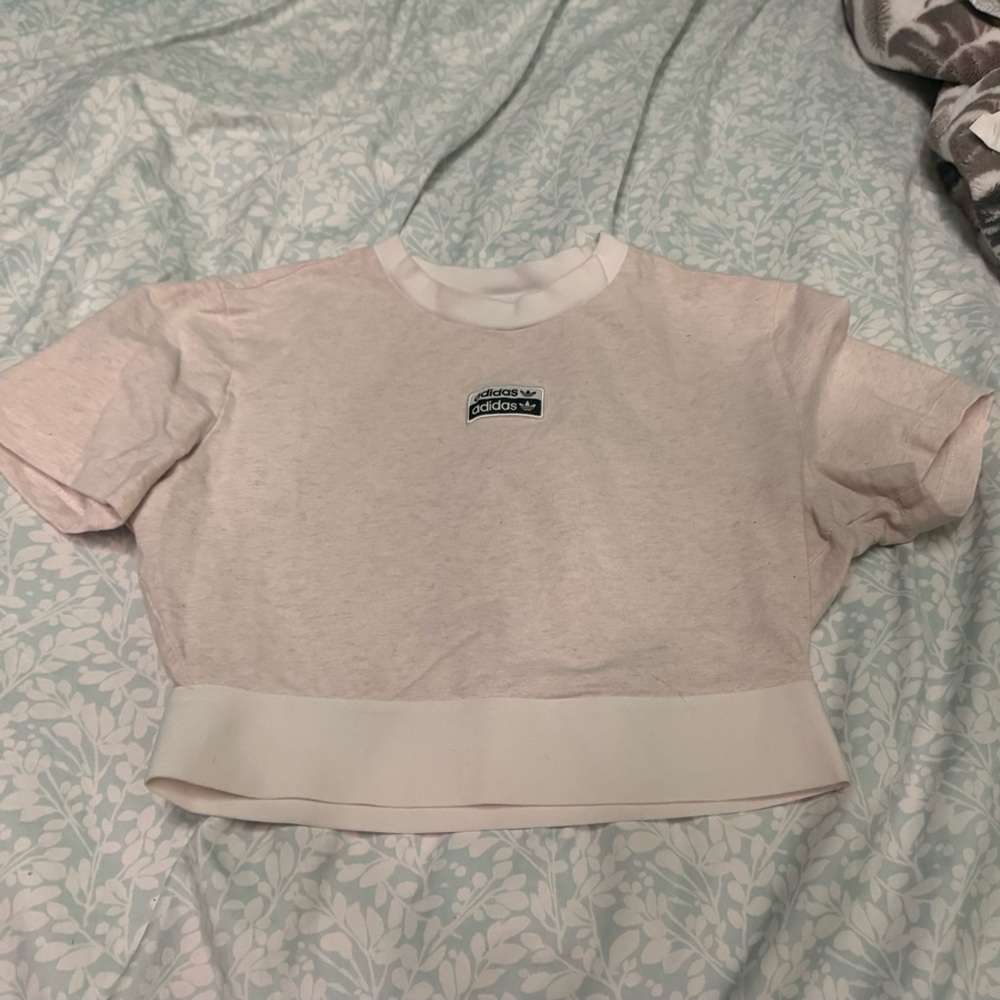 Adidas White Crop Top